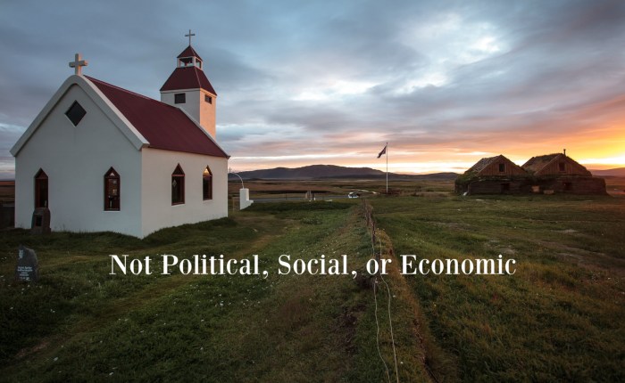 Not Political, Social, or Economic